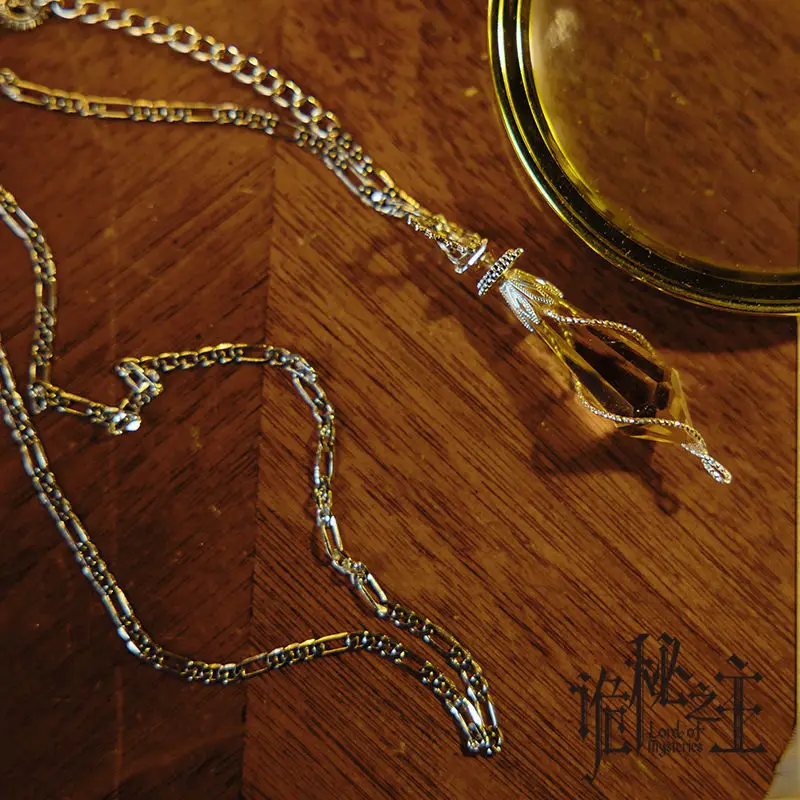 اكسسوارات أنيمي كلاين سيترين البندول قلادة الرب الغامض مستوحاة رواية مجوهرات هدية عيد ميلاد لمحبي