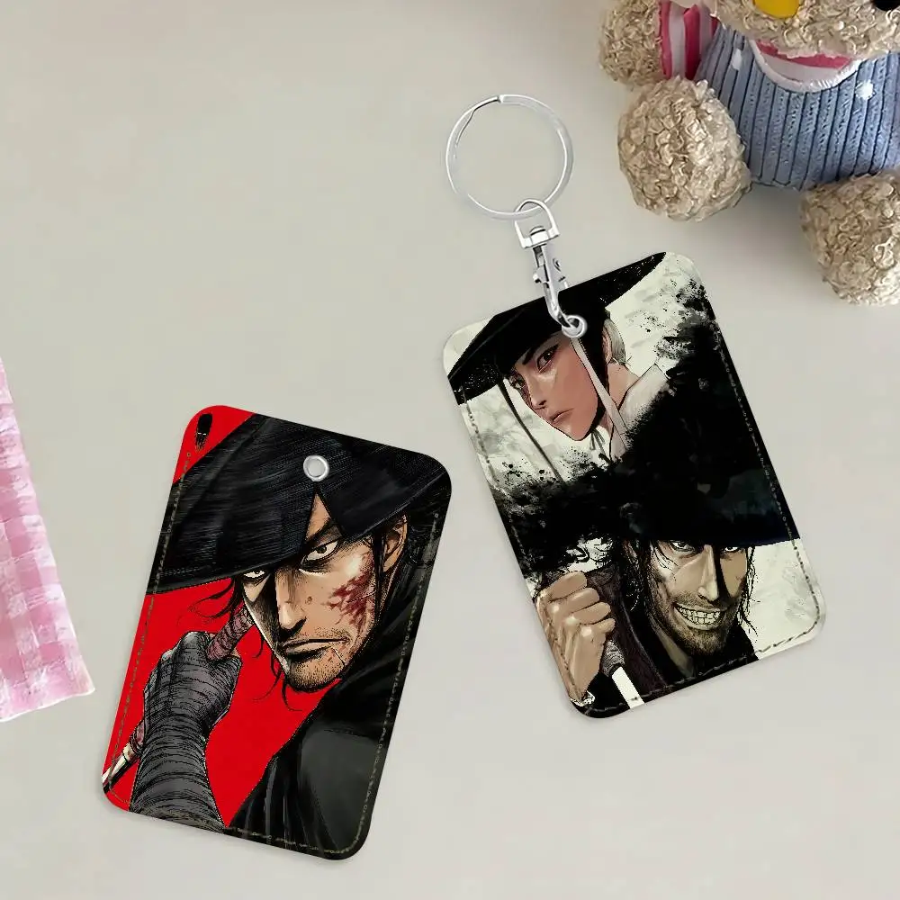 Anime Blades of the Guardians Card Holders Anti-lost Student ID Card Protective Cover Cases Campus Access Cards Key Chain