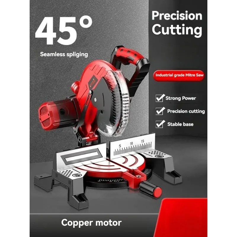 Electric Miter Saw Aluminum Machine 10 Inch 45 Degree Cutting Circular Saw High-precision Wood Aluminum Cutting Machine