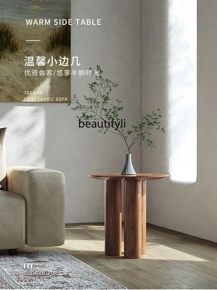 

02C Wabi Sabi wind side few retro logs, living room sofa, household travertine coffee table