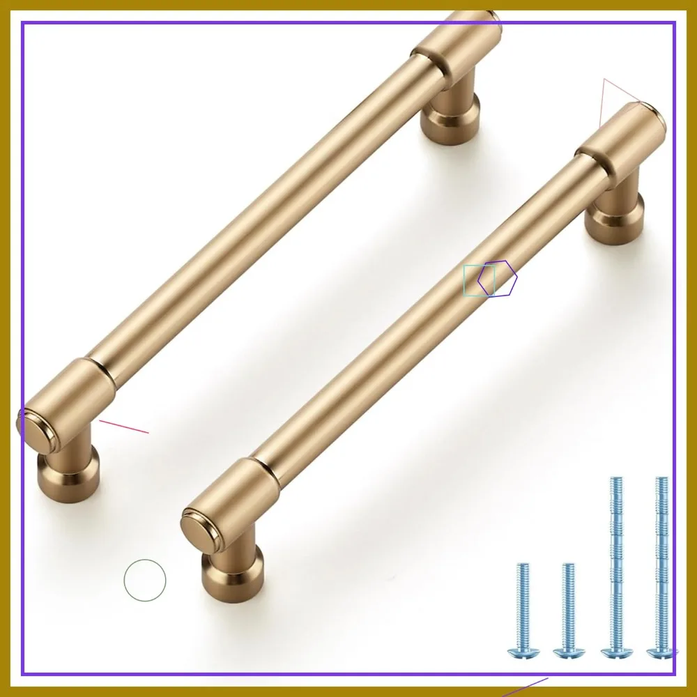 

20 Pack 5 Inch Champagne Bronze Cabinet Handles Modern Dresser Drawer Pulls Kitchen Cupboard Hardware