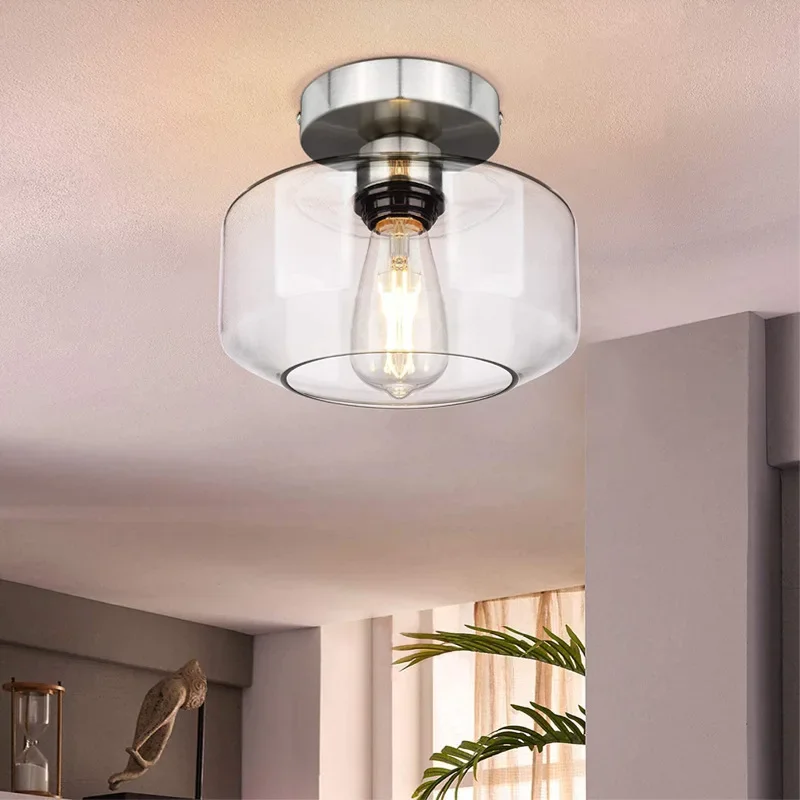 

Nordic Modern Aisle Glass Ceiling Lamp Home Lighting LED for Bedroom Living Room Corridor Light Balcony Lights Home Decorations