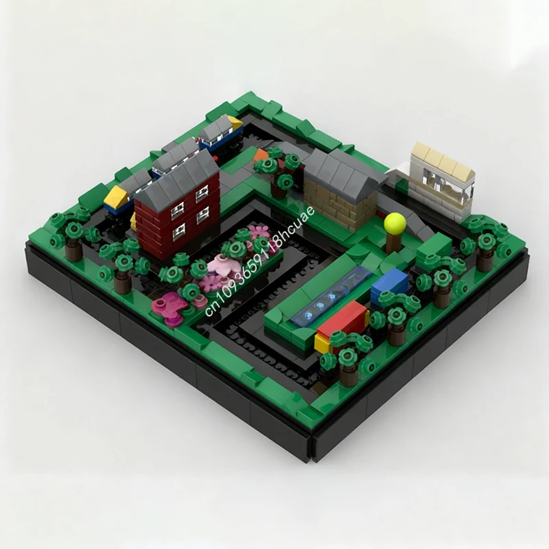 797 stks MOC Miniatuur Werkmodus Trein Model bouwstenen Monteren Kinderen Baksteen speelgoed Architectuur kerstcadeaus