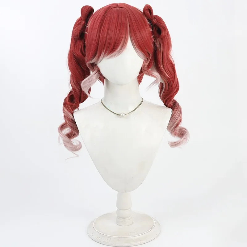 Virtual VTuber Saotome Berry Cosplay Wig Simulated Scalp Detachable Ponytail Butterfly