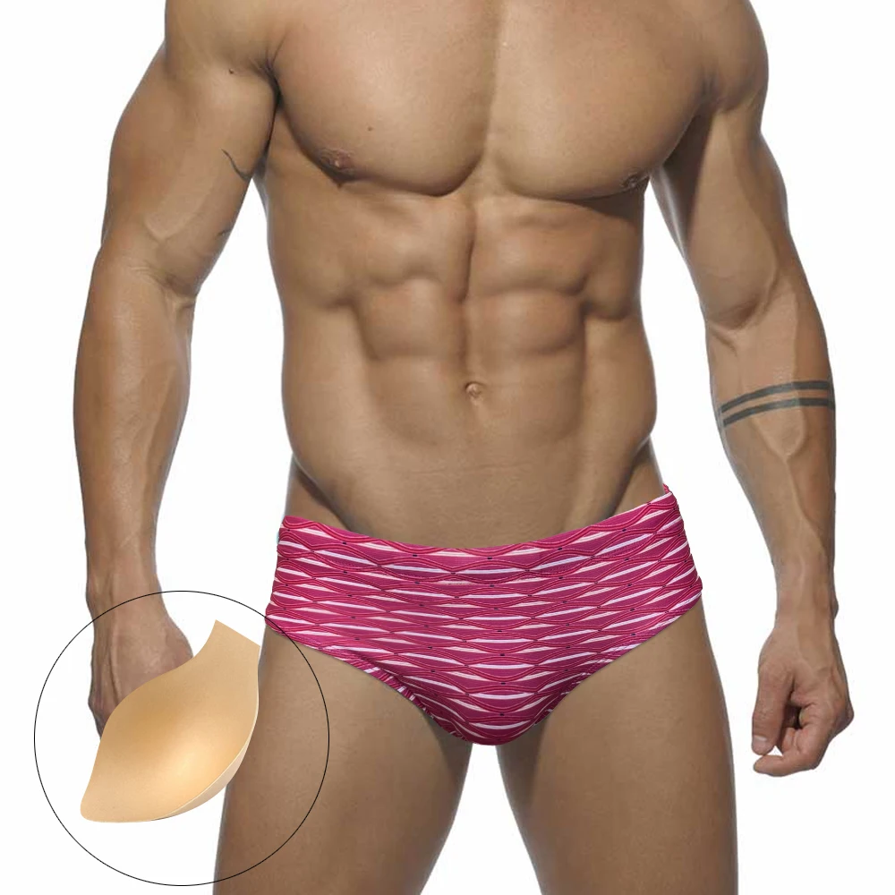 

Sexy Swimwear Men Pad Push Up Bathing Swimsuit Summer Sport Beach Surfing Trunks Fashion Male Mayo Homme Breathable Swim Briefs