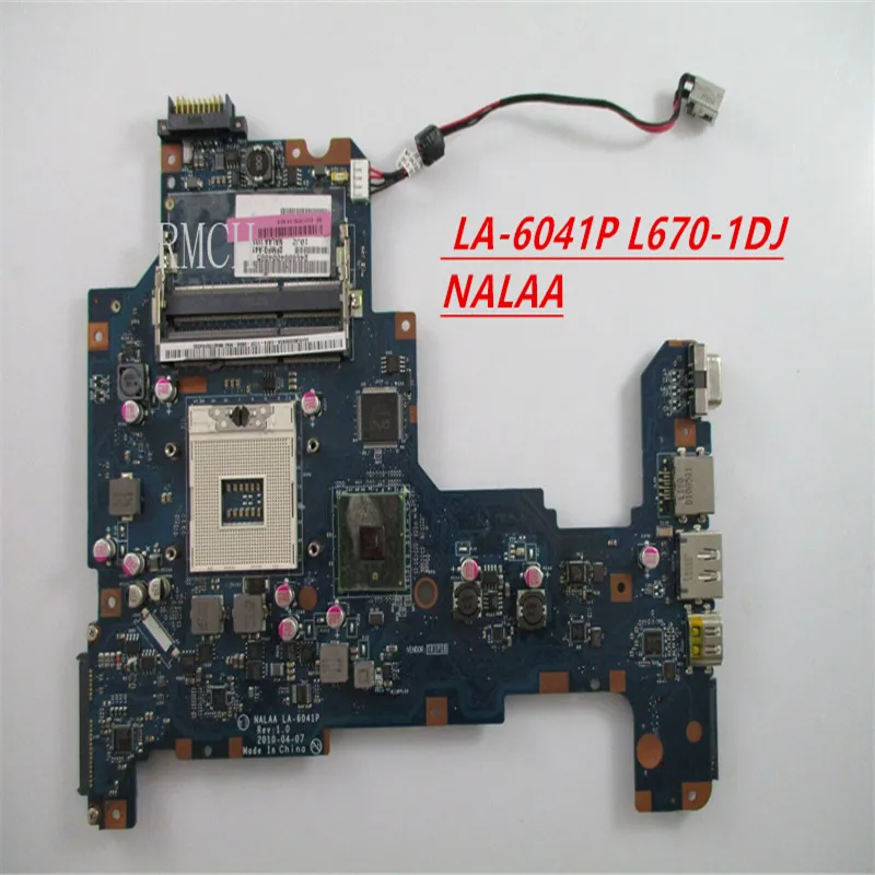 

LA-6041P for PLACA BASE TOSHIBA SATELLITE PRO L670-1DJ NALAA REV 1.0 ORIGINAL