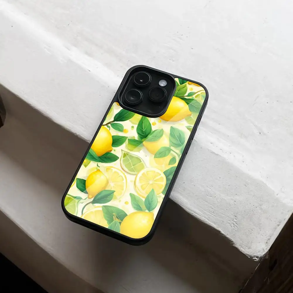 Fruit lemon Phone Case for Iphone 16 15 14 13 12 11 Pro Max Mini 8 Plus Se Xr X Xs PC TPU Cover