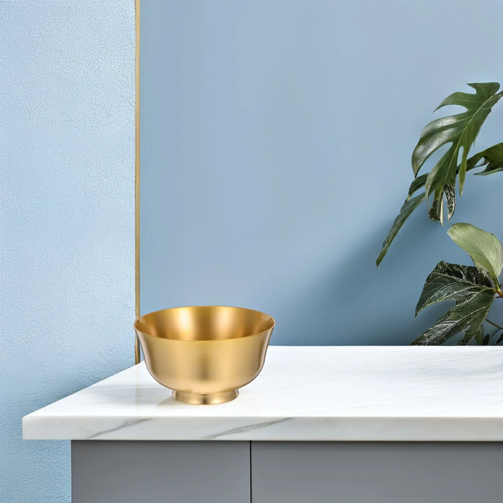 

Brass Treasure Bowl Polished Gold Finish Buddhist Offering Bowl Decorative Water Container Ritual Use Prayer Bowls