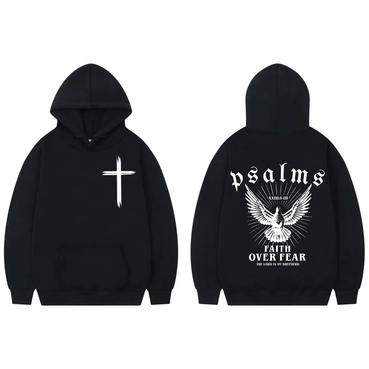

Christian Jesus Faith Over Fear Bible Verse Hoodie Casual Long Sleeve Sweatshirt High Quality Fashion Oversized Pullovers Unisex