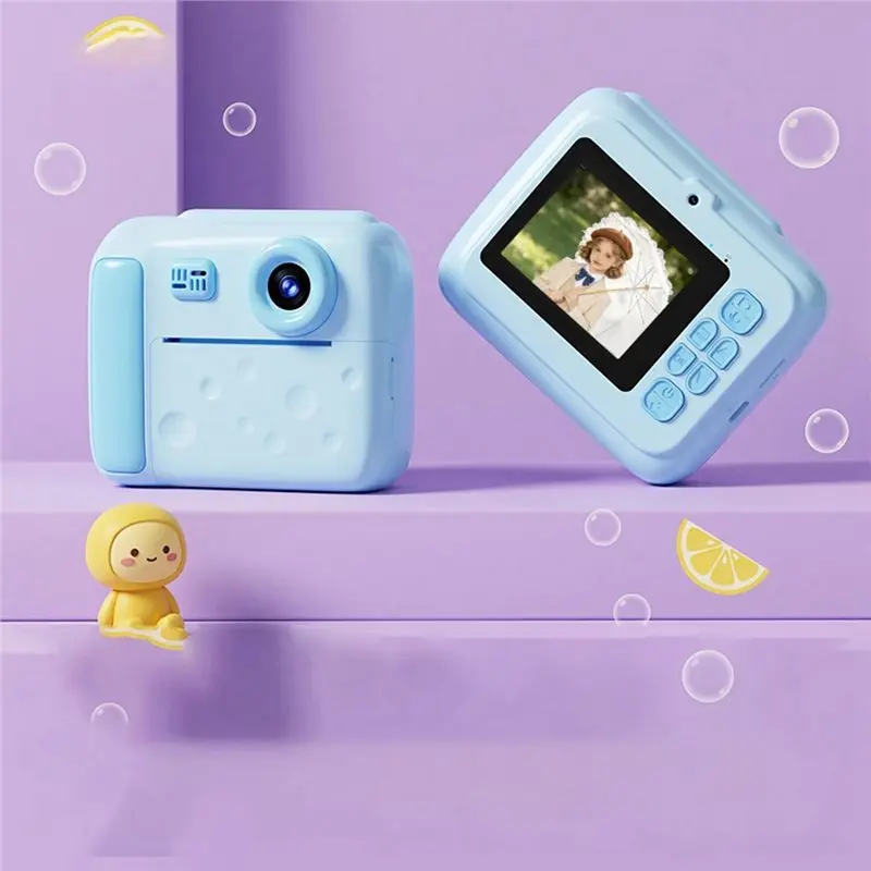 LXYB18B Children Kids Camera Instant Print Mini Digital Video Camera For Kids 1080P Screen Print Thermal Paper 48MP A