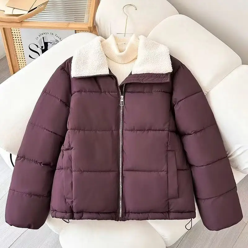 ผ้าฝ้ายผู้หญิงอบอุ่น Matt ผ้าน้ําหนักเบา Coat WARM หญิง Windbreaker Parka ผู้หญิงแจ็คเก็ตผ้าฝ้าย PLUS Coats