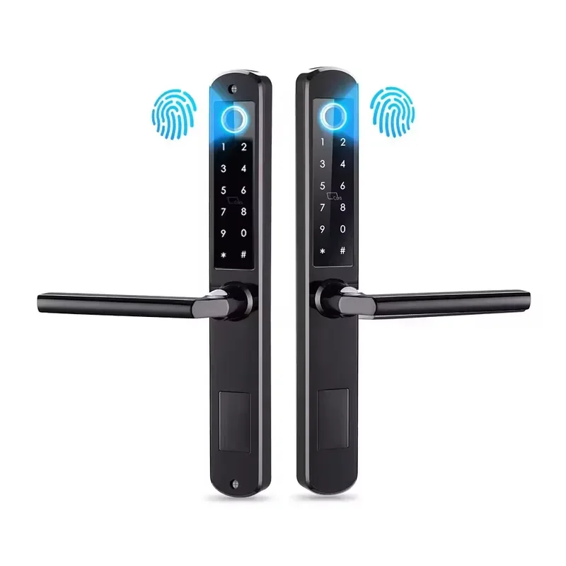 2026 IP64 Waterproof Outdoor Dual Side Fingerprint Stainless Steel High Quality Security Sliding Keyless Door Smart Lock