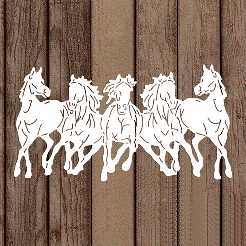 Galloping Horses  Metal Cutting Dies For DIY Scrapbook Cutting Die Paper Cards Embossed Decorative Craft Die Cut 2022 New