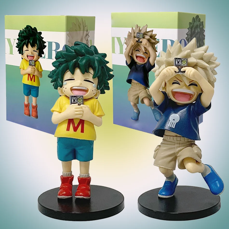 En Stock, 2 uds., figuras de acción de Anime de pie, juguetes de modelos coleccionables de PVC, juguetes de cumpleaños para niños, regalos decorativos para fanáticos