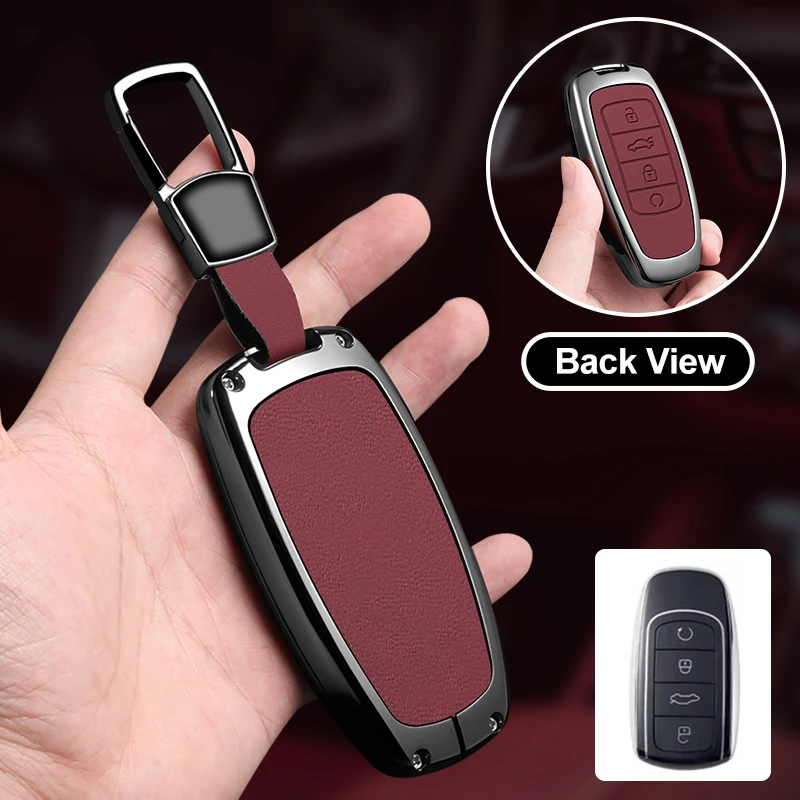 For CHERY JAECOO J7 Jetour Tiggo8 J8 J7Plus ZincAlloy Car Key Case Bag Keychain Protective Cover Car Smart Remote Metal Key Fob