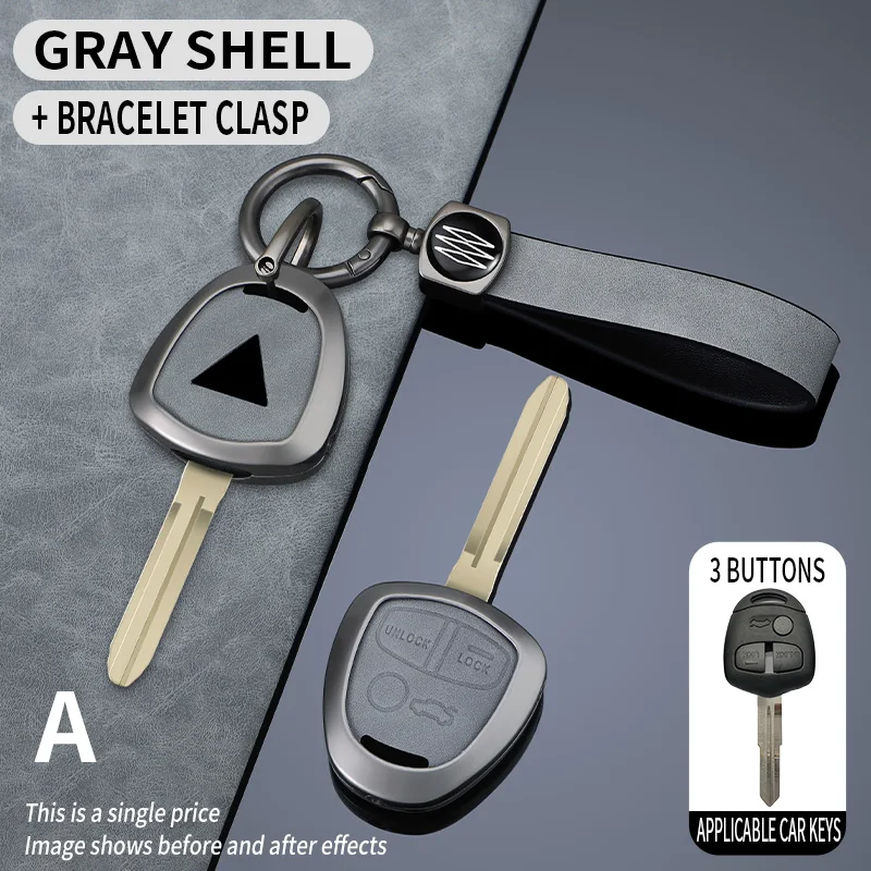 

Car Flip/Folding Key Case Holder Cover For Mitsubishi Lancer EX Evolution Grandis Outlander Triton Pajero ASX 3 Button Key Shell