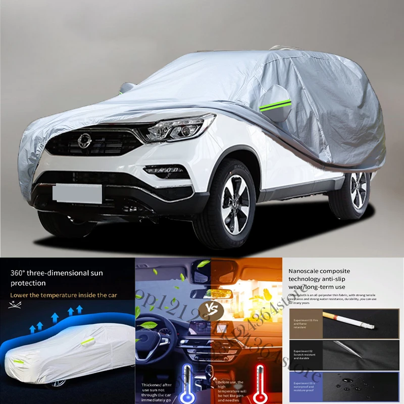 For SsangYong Rexton Auto Anti snow Anti dust Anti-uv Anti peeling paint And Anti Rainwater 210t car cover Car cover protection