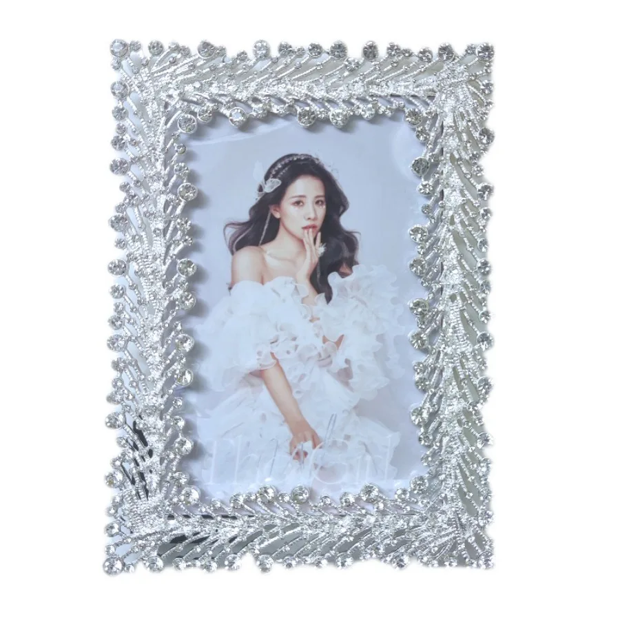 Wedding Photo Frame Decoration Offic Etable Metal Photo Frame Rectangle Exclusive Vintage Elegant Luxury Fotolijst Home Decor