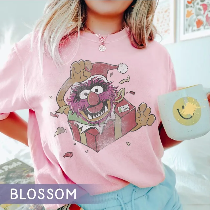 قميص ديزني القطيفة على شكل حيوانات عيد الميلاد، هدية مضحكة على شكل حيوان سيئة، كاجوال من القطن الخالص الموسمي مناسب لكل من الرجال والنساء