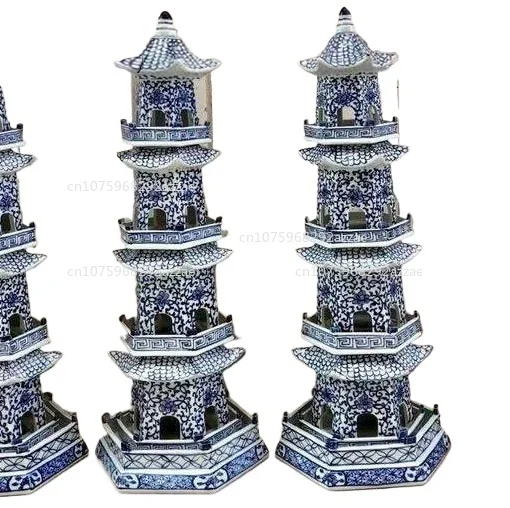 

Керамическая посуда Wenchang Pagoda в современном китайском стиле, изысканный орнамент-пагода, 5-ярусный