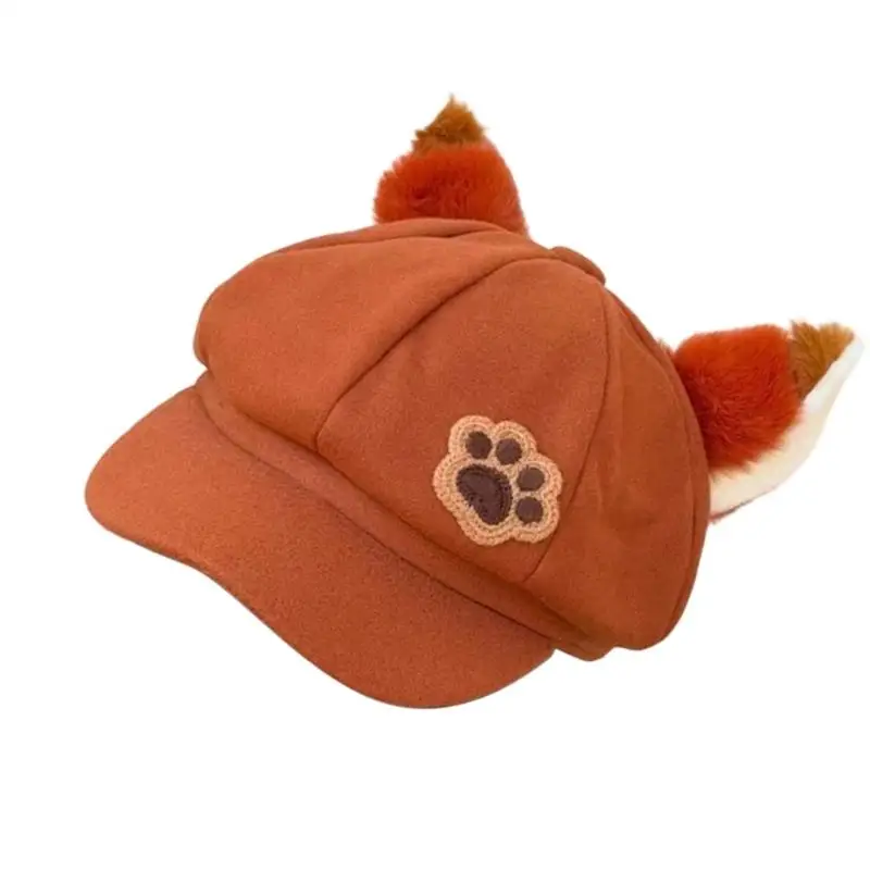 

Восьмиугольная шляпа в стиле аниме 39BD для женщин и девочек, мягкий удобный хлопковый берет, шапка для косплея, нарядный зимний