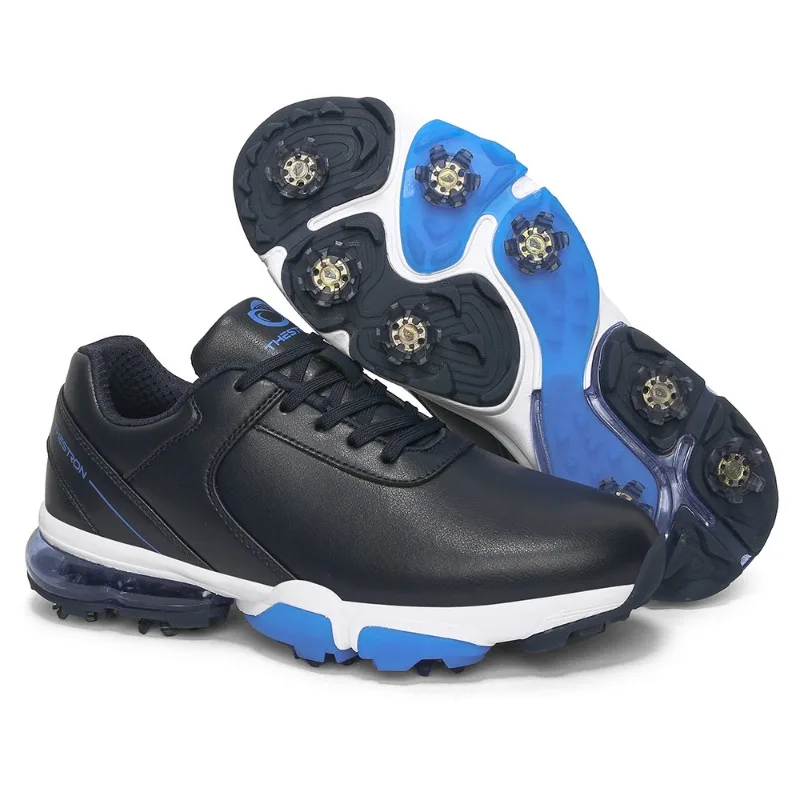 Zapatos de Golf de entrenamiento de Fitness profesional para hombres, zapatos deportivos cómodos resistentes al desgaste, zapatos de Golf antideslizantes para césped al aire libre, tamaño grande