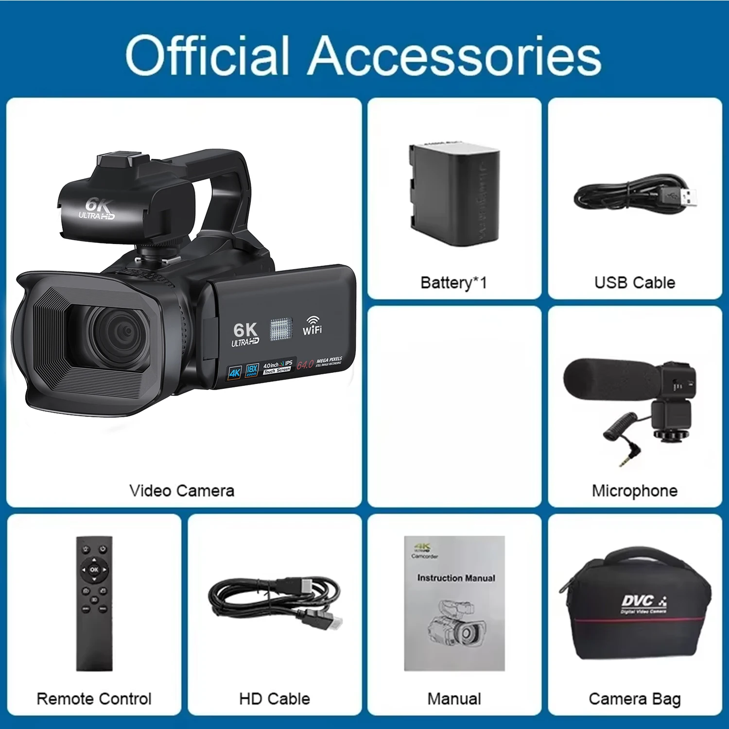 ASMEIR 4k デジタルビデオカメラ 60fps UltraHD Camcorder 4K Video Camera 64MP 60FPS, HD Auto Focus Vlogging 4.0