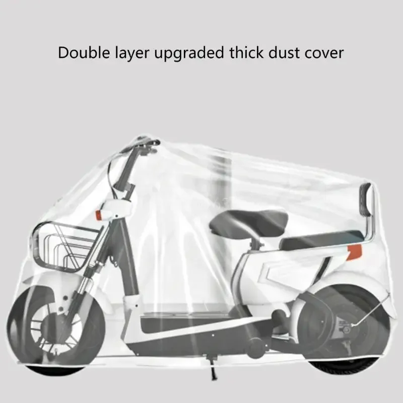

Motorcycle Cover Disposable Transparent Protector Shield All Season Outdoor Waterproof Bike Scooter Rain Dustproof Cover