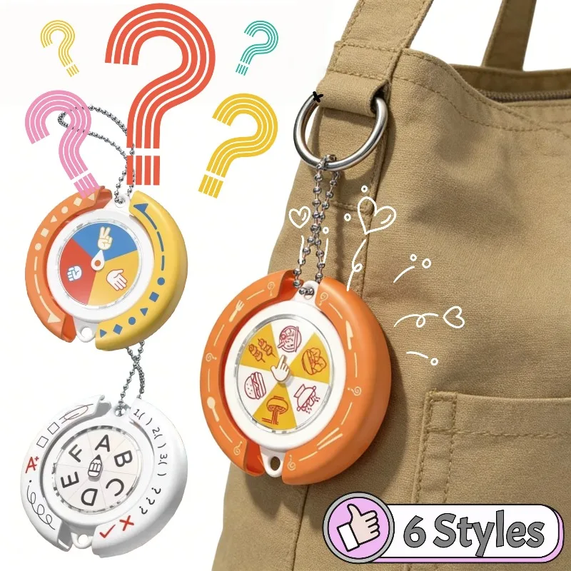 YES or NO, Choosing Turntable Keychains Creative Decompress Toy Solution Difficulty Choosing Rotary Disk Bag Pendant Keyring