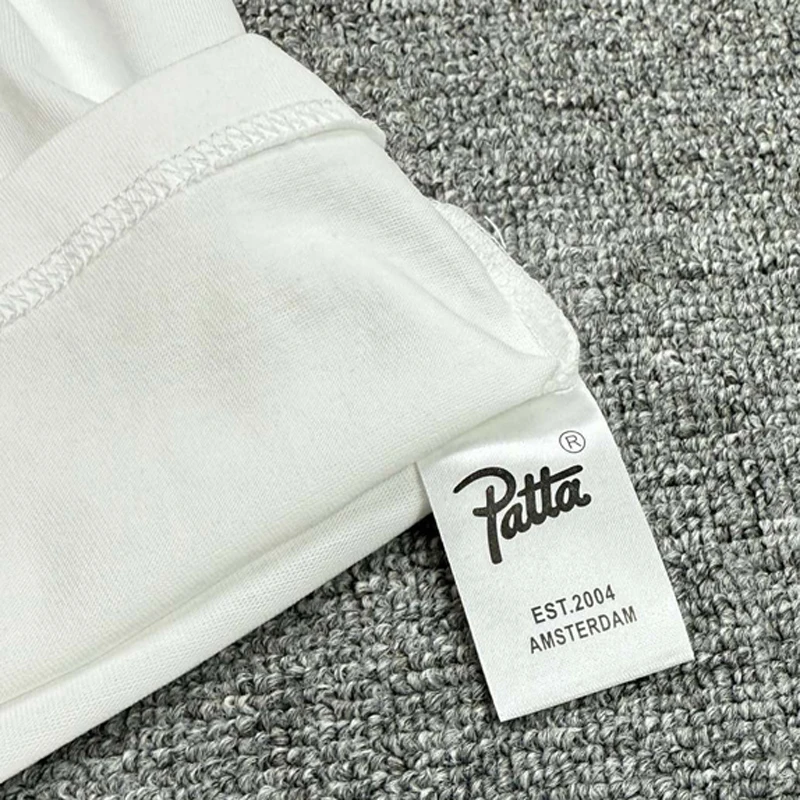New Street Trend Patta T-shirt Men Women Daily Leisure High-quality Cotton Round-neck PATTA Short-sleeve Real Photos view 5