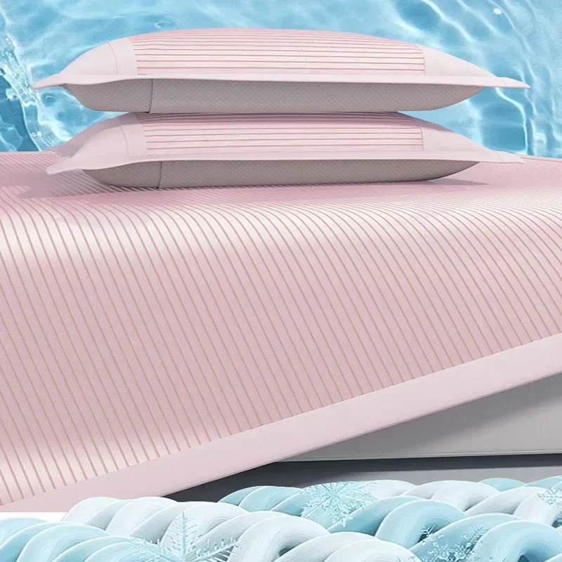 Antibacterial Summer Cooling Soft Bed Mat Set Silky Naked Sleeping Skin-friendly Mattress Foldable Smooth Cushion for Bedding