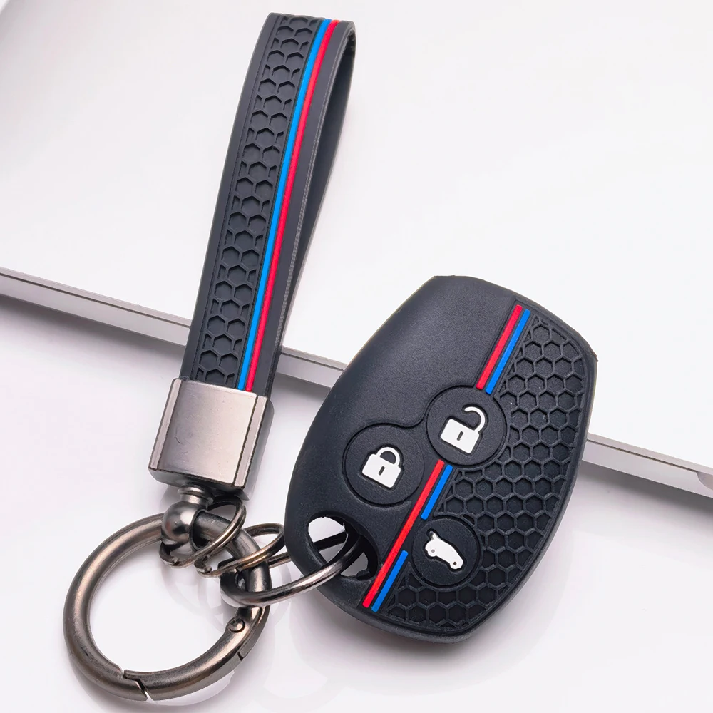 Honeycomb Key Case For Renault Duster Sandero Logan Clio Symbol Captur For Dacia Logan For Nissan Terrano with clasp holder