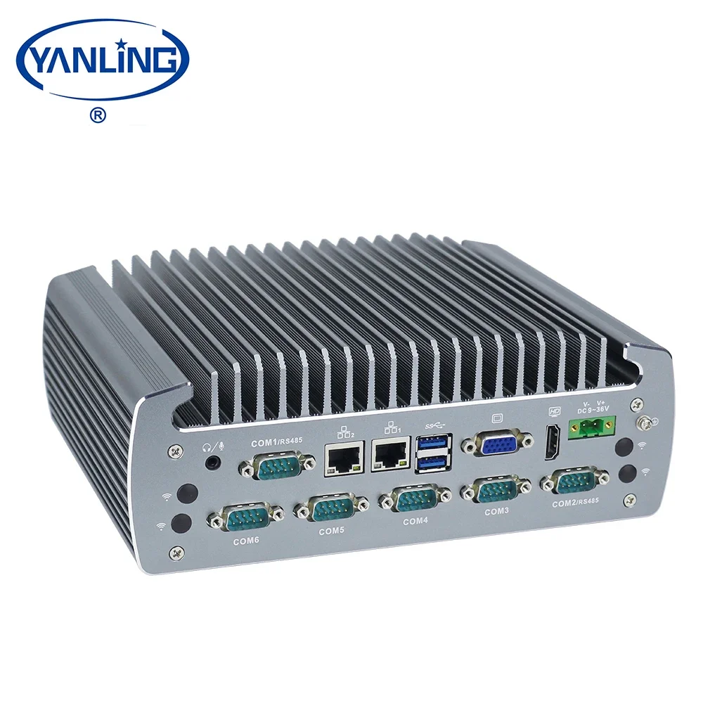 China computer hardware thin client 2 ethernet port  i5-6200u dual core mini itx fanless industrial pc