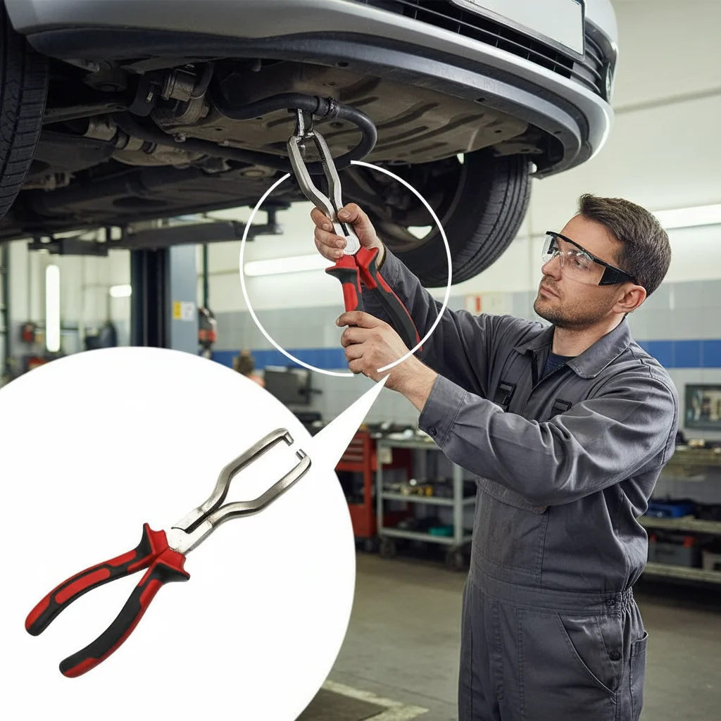 

Car Fuel Line Quick Connector Pliers 45 Steel Oil Filter Tube Disconnect Clamp 4.5cm Max Opening Auto Repair Removal Tool