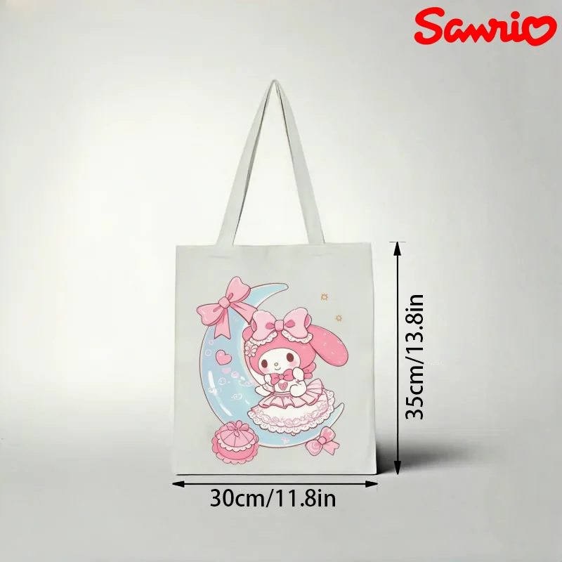 

1pc Lovely Minimalist Dreamy Moon My Melody Casual Canvas Tote Bag
