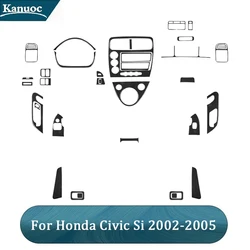 For Honda Civic Si 2002 2003 2004 2005 Carbon Fiber Black Interior Parts Styling Stickers Car Interior Decorative Accessories