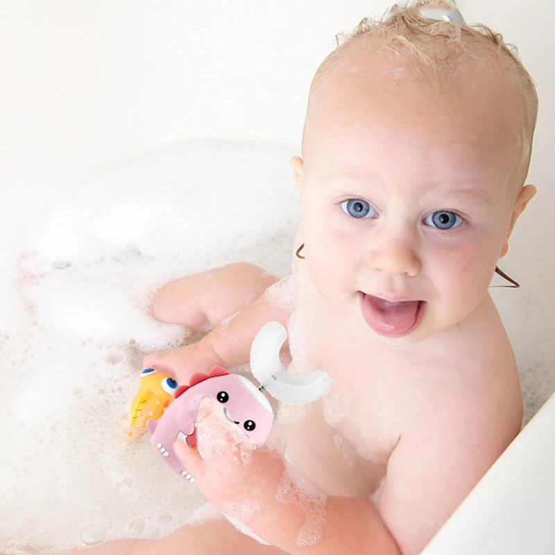 Зубная щетка Детская электрическая в форме буквы U, 360 градусов