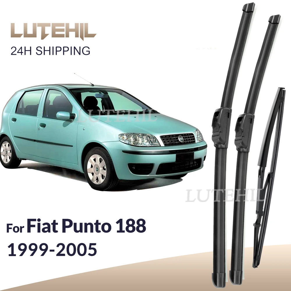 

For Fiat Punto 188 1999-2005 2000 2001 2002 2003 Wiper Front&Rear Wiper Blades Windshield Windscreen Window Brushes 22"+18"+14"