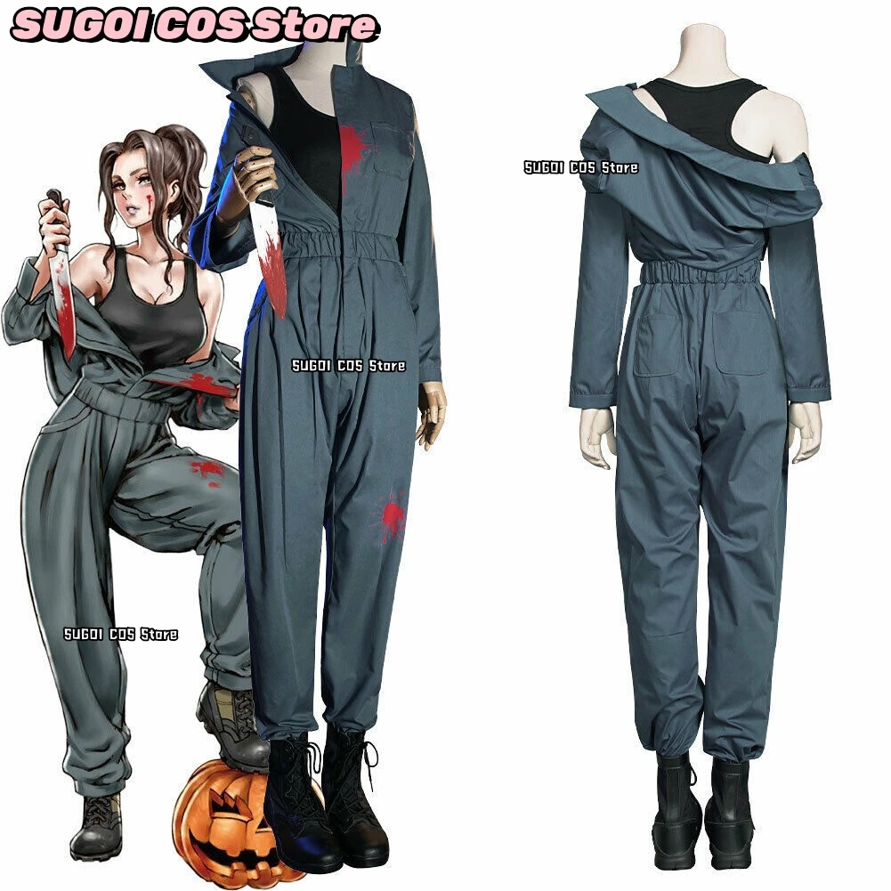 أزياء الهالوين مايكل مايرز التأثيرية لفيلم الهالوين ملابس العمل النسائية حللا موحدة عرض الرسوم المتحركة ملابس شعر مستعار الدعامة لعب الأدوار