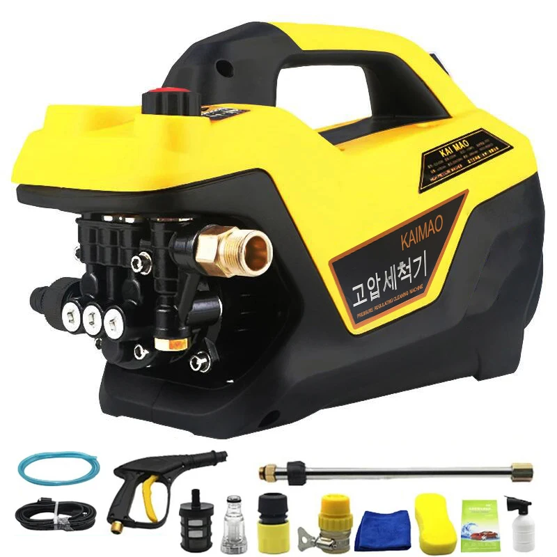 220V 60HZ Adjustable Water Pressure High Pressure Washer Portable CleanerCar Wash Tools Automatic Water Gun