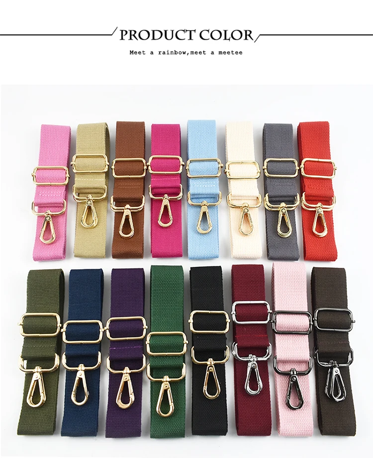 1Pc Deepeel 38mm Wide Canvas Bag Strap 80-140cm Adjustable Women's Handbag Replace Shoulder Straps Crossbody Bags Accessories