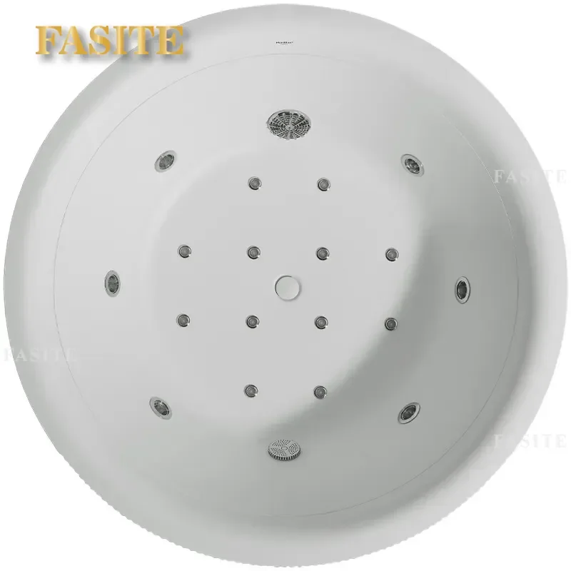 for Acrylic Household Freestanding Waterfall Surf Bubble Round Double Bath
