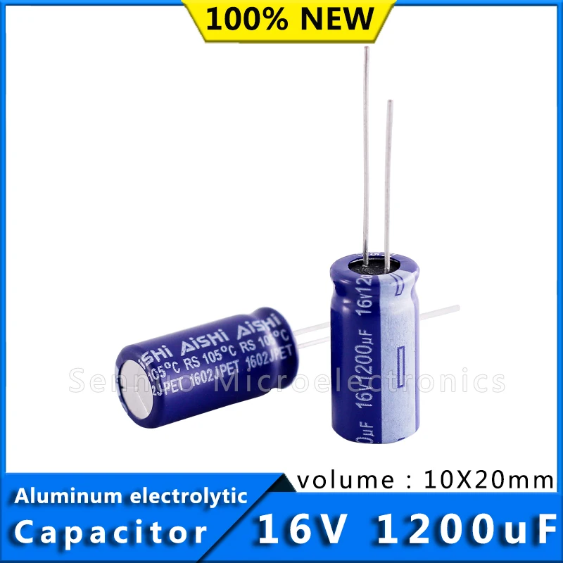 5pcs 16V 1200UF 10*20 Low ESR Aluminum Electrolytic Capacitors 1200uf 16V High Frequency Low Resistance Electrolytic Capacitors