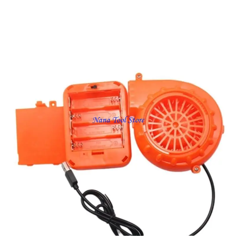 31GJ Electric Mini Fan Air Blower Low Noise Blower With Battery Case USB Air Blower Pumps For Inflatable Toy Costume