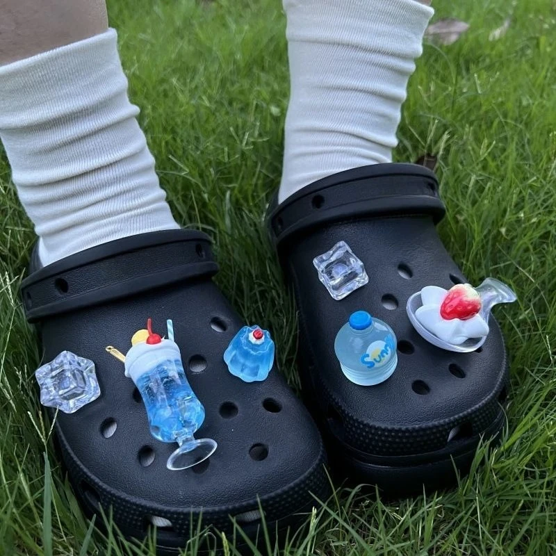 

Fresh Adornment for Clogs Sandals Summer Blue Coolness Set Ins Popular Footwear Decoration DIY Lovely Shoe Accessories Gift