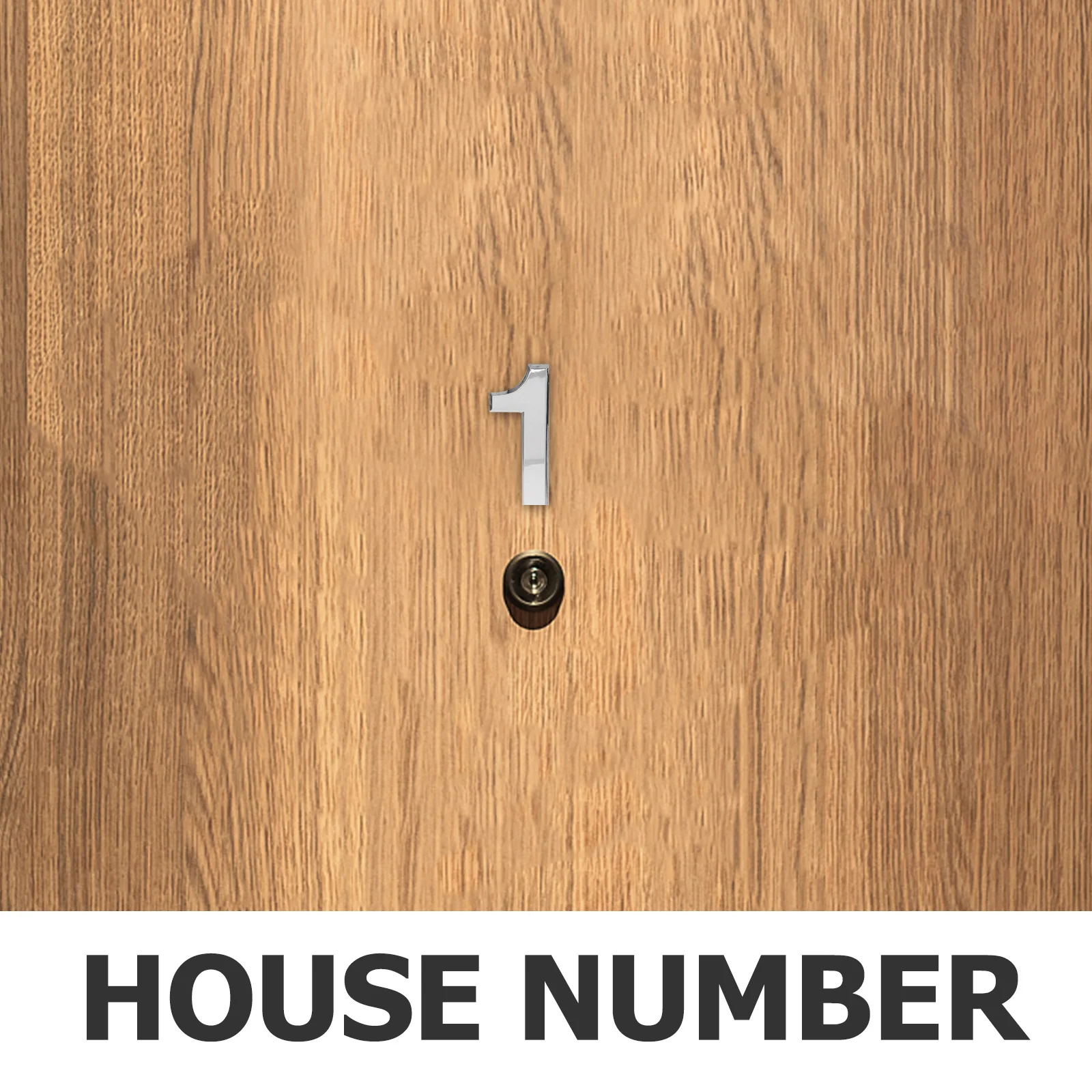 Self Adhesive 3D Inch Silver Modern Address Sticker for Outdoor Mailbox Concrete Wall Use Door Sign Number