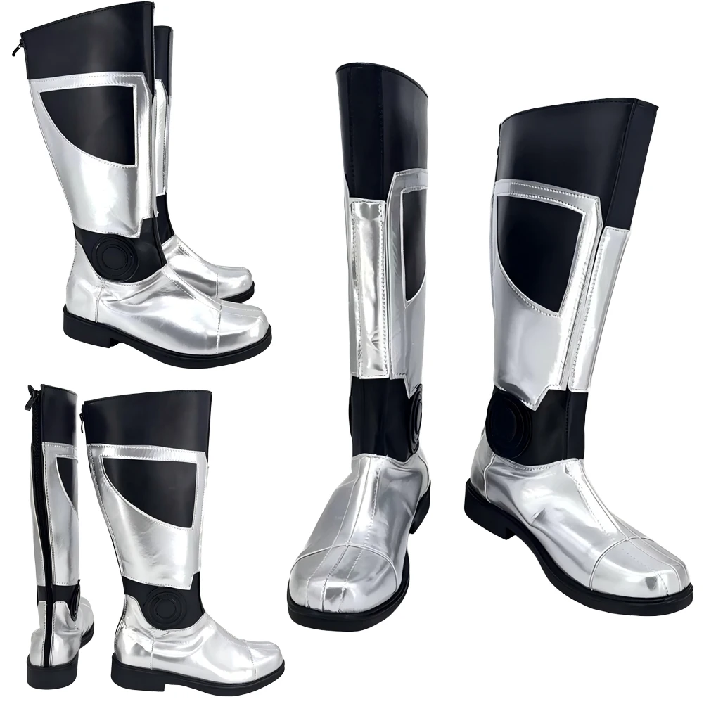 

Fantasy Darth Cosplay Maul Shoes Silver Boots Movie Space Battle Disguise Costume Accessories Men Roleplay Fantasia Footwear