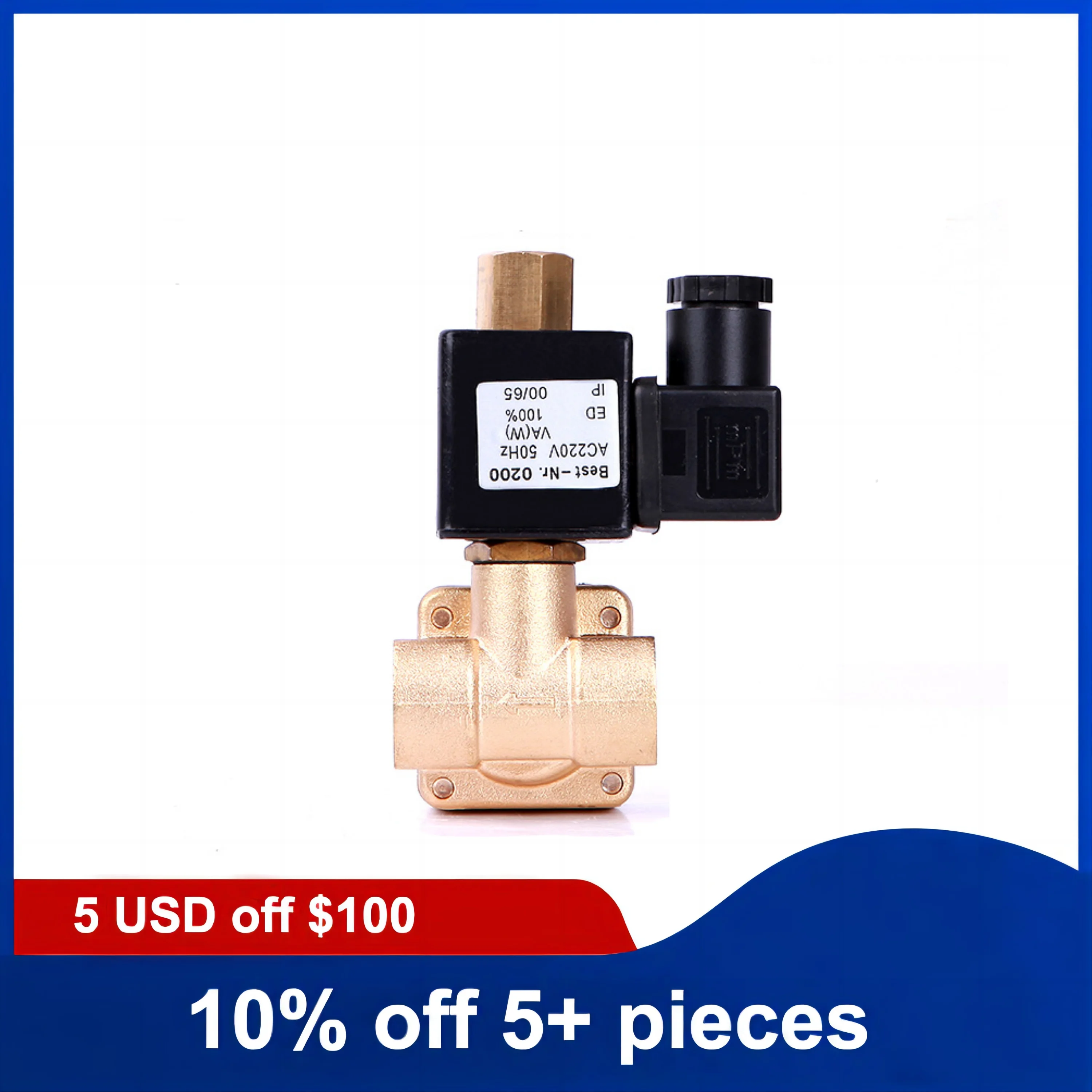 1/2'' Normally Open 16bar Solenoid Valve  Pilot Acting 220V 12V 24V Brass High Pressure Solenoid Valve