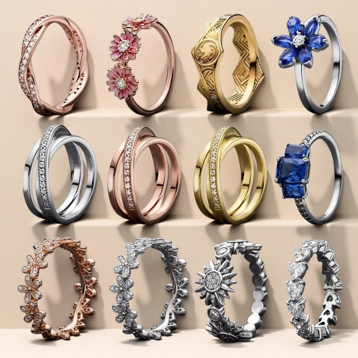 2026 Luxury Women's Sterling Silver 925 Stackable Ring with Zircon Original Design High-Quality Wedding Finger Ring Jewelry Gift