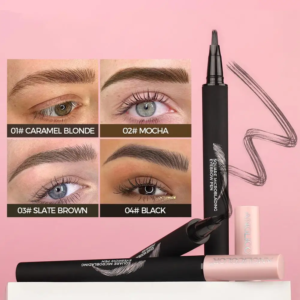 

Velvet Wild Eyebrow Pencil Square Angled Brush Multifunction Hairline Pen Eyebrow Brow Waterproof Cream 3D Tint Anti-smudge G6M2